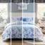 Literie simple / simple TG avec rayures florales, rembourrage, microbien, 2 taies décoratives et coussins décoratifs, coussins décoratifs, emballage compressé pour une livraison efficace-121170392