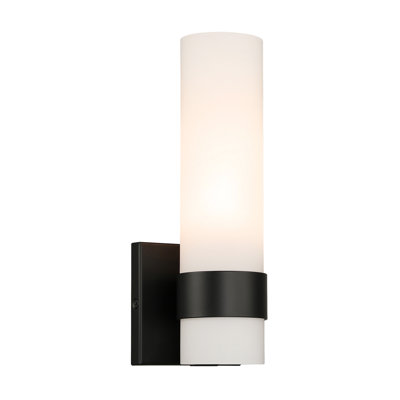  Modern ADA Bathroom Sconce Light with White Glass for Corridor Hallway & Living Room