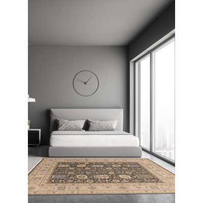 Tapis brun Jamshidpour 8 pi 2 po x 10 pi 3 po