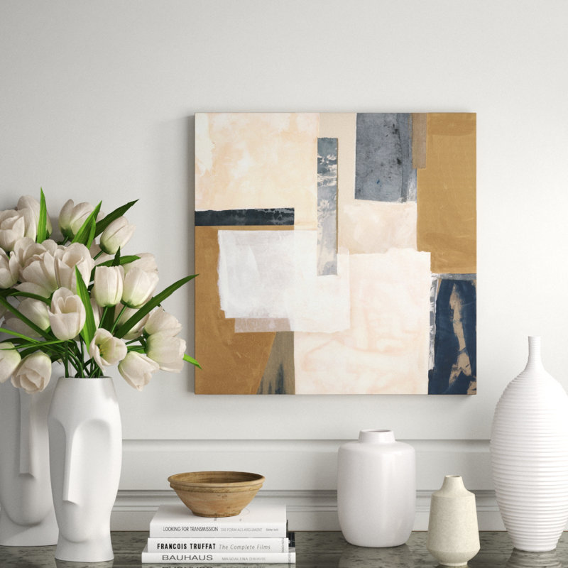 Collection Of Memories Painting by Barclay Butera, 40" H x 40" W, Hand Embellishment Texture