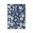 3' X 5' Navy Blue And Ivory Floral Washable Indoor Outdoor Area Rug