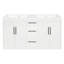 Meuble-lavabo double 59 po avec plateau en résine SMC, portes à fermeture en douceur et 3 tiroirs-694097150