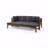 Daybed Sofa Chair, Outdoor Extendable Acacia Wood 3-Seater Sofa, Upholstered Cushion Couch,, Spacious Seating Lounge Chair-1037958310