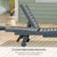 Outsunny Garden Patio Sun Lounger with Built-In Table Grey