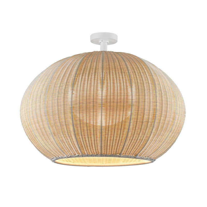 Garota 1 - Light Semi Flush Mount, Ivory White , Natural White