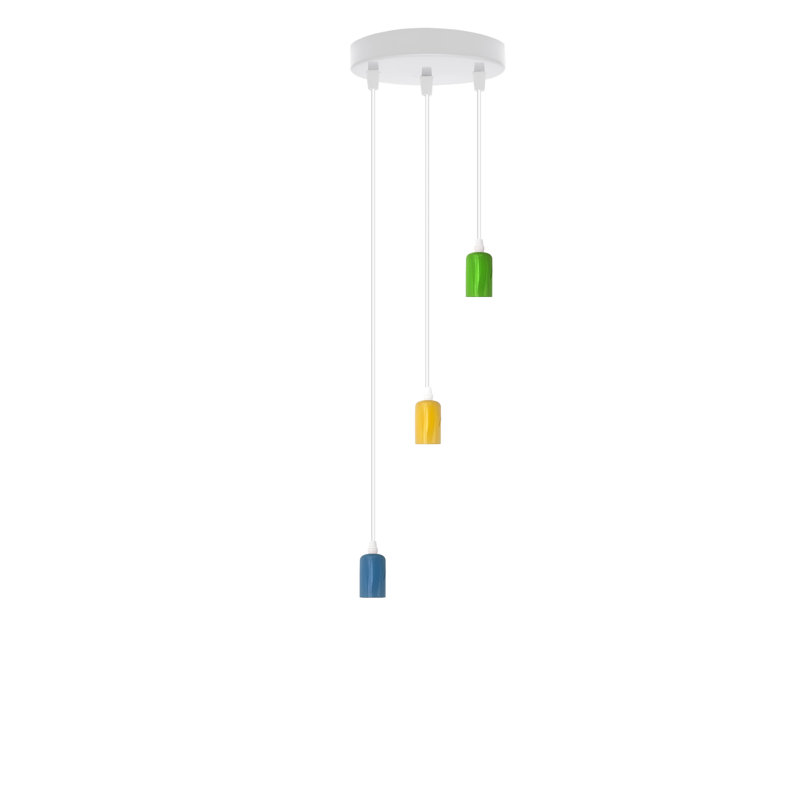 Ludvigs 3 - Light Spray Painted Kitchen Island Pendant, No