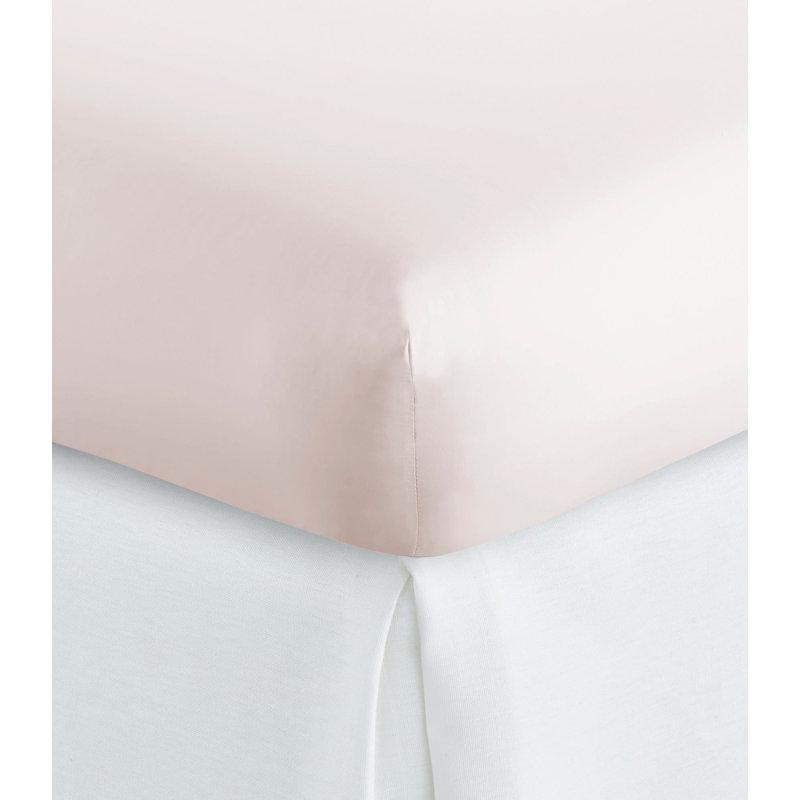 Nile 300 Thread Egyptian Quality Cotton Percale Fitted Sheet, Queen Fitted Sheet, Dusty Pink