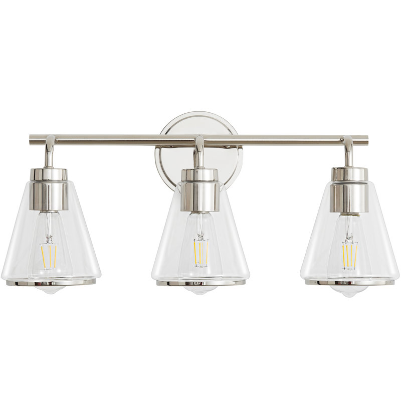 Ahir Polished Nickel Dimmable Vanity Light, 3