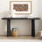 Stylish Console Table With Pine Veneer And Geometric Legs,Suitable For Living Room, Study And Dining Room-1620649568