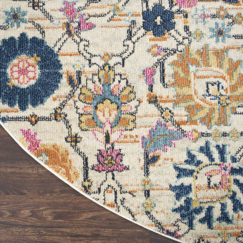 Doyon Floral Indoor Rug, Round 8'