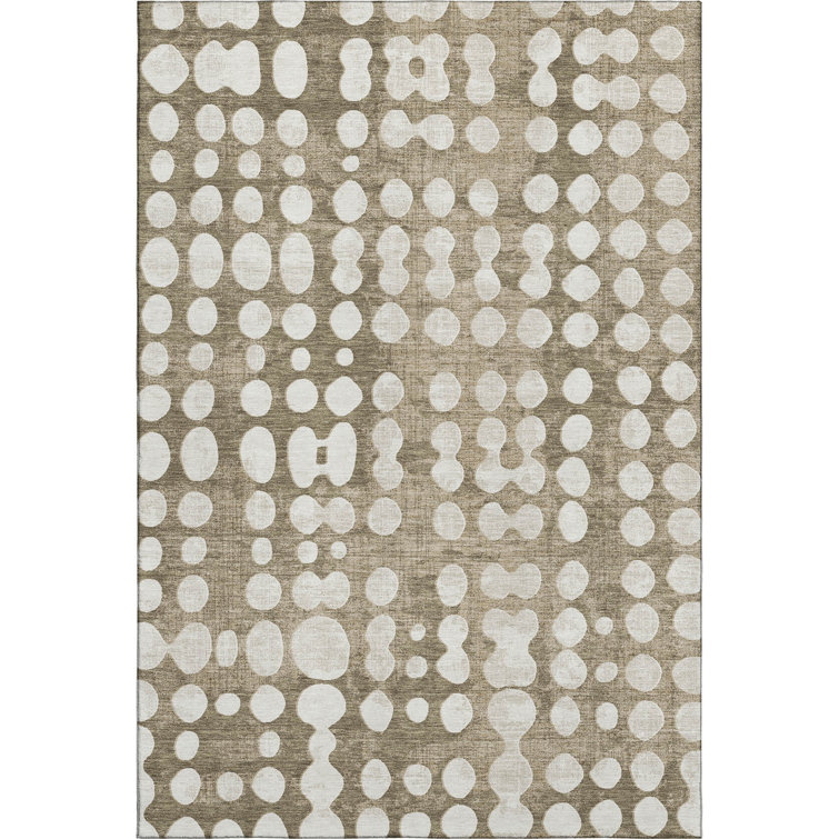 Premium Machine Washable Prisco Taupe Rug