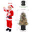 Arbre de Noël enneigé 3 pi avec 8 modes d'éclairage DEL et minuterie, base de pot classique