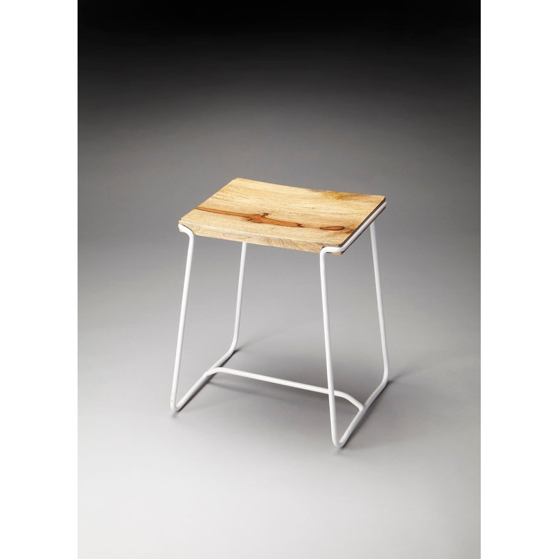 Parrish Wood & Metal 21.5" Counter Stool, White