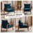2Pcs Chenille Accent Chair Armchair With Pillow-1175849208