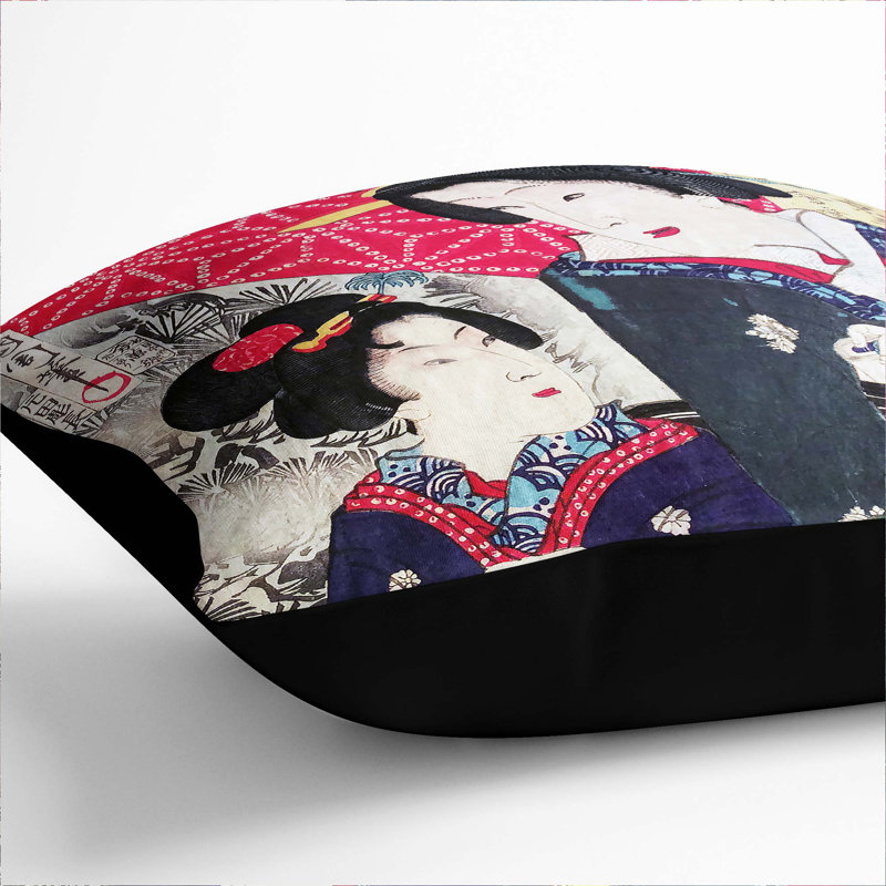Square Cushion, 55cm H x 55cm W x 20cm D, Black