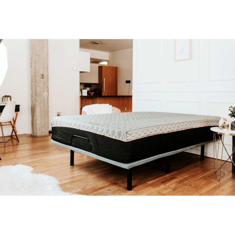 Matelas en mousse viscoélastique pelucheux à deux côtés Alwyn Home Hanscom, Grand lit