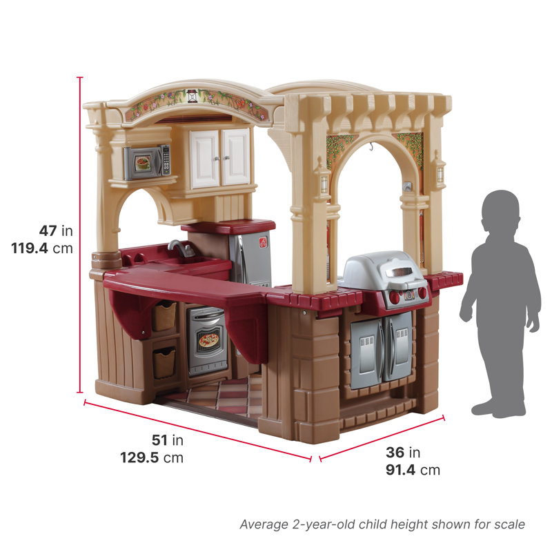 Grand Walk-In Kids Kitchen Set with Grill and Storage