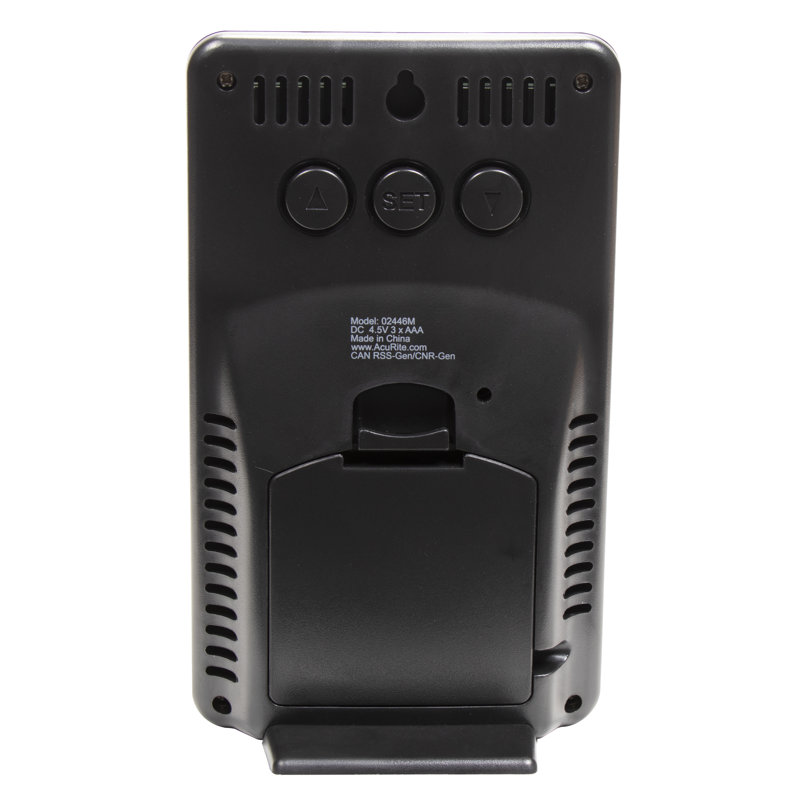 Wireless Black and Gray Digital Rain Gauge with Indoor Display