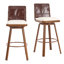 Tabouret de bar d'intérieur rembourré avec structure en métal, ensemble de 2