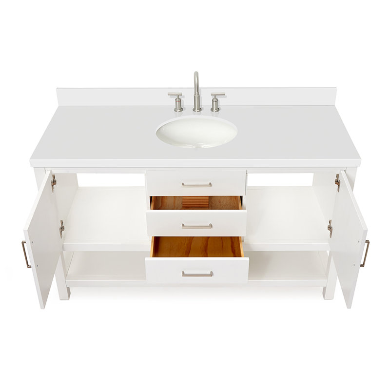 Bayhill 61'' W Single Vanity, White