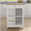 Rubberwood kitchen island trolley with adjustable shelf and towel rack