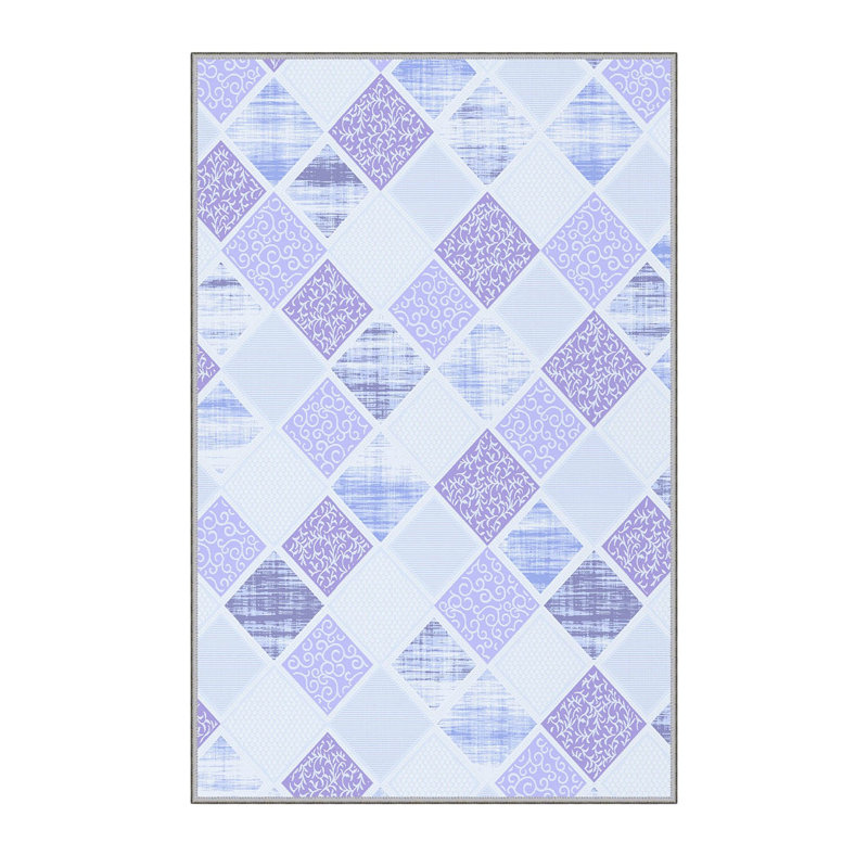 Stylish Hall Carpet (3.3 x 6.6 ft), 100% Polyester, 0.3 in Pile Height | Antibacterial, PVC Non-Slip Underside | 3D Digital Printing, Machine Washable | Perfect for Entryways & Living Spaces, Durable & Easy Care