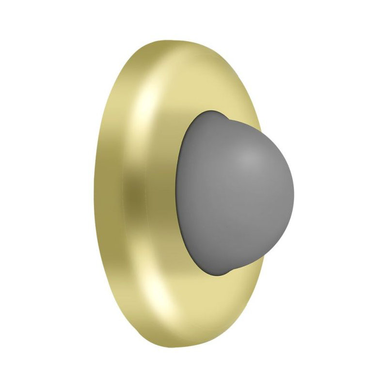 Door Stop, Polished Brass