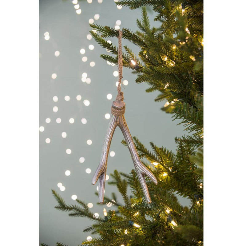Ornement en forme de corne en aluminium - 10 po x 6,5 po - Argent