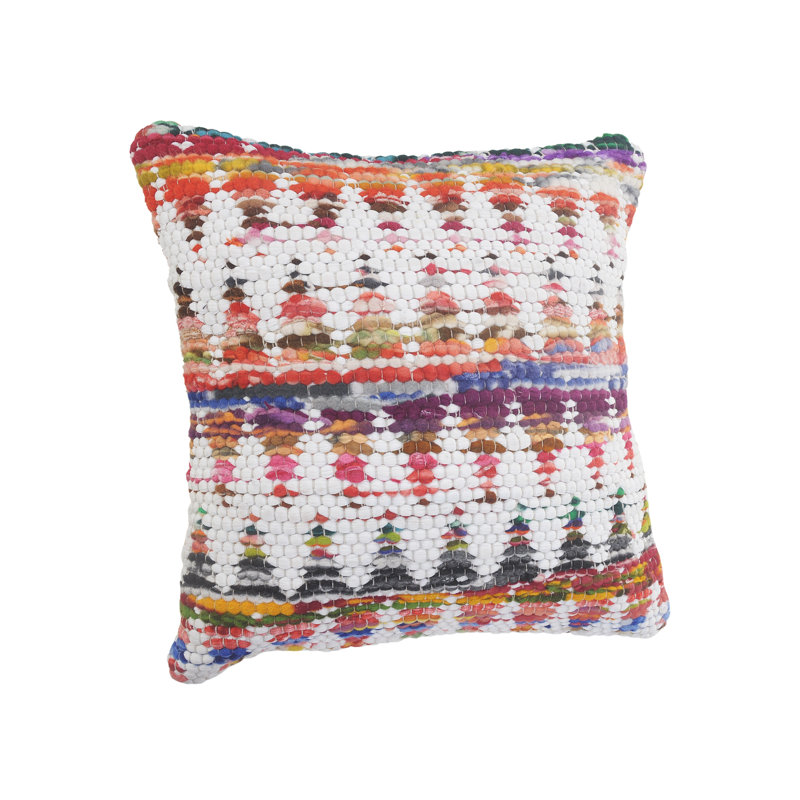 Housse de coussin en coton Chindi, Carré 20 po, Housse de coussin seulement - sans coussin