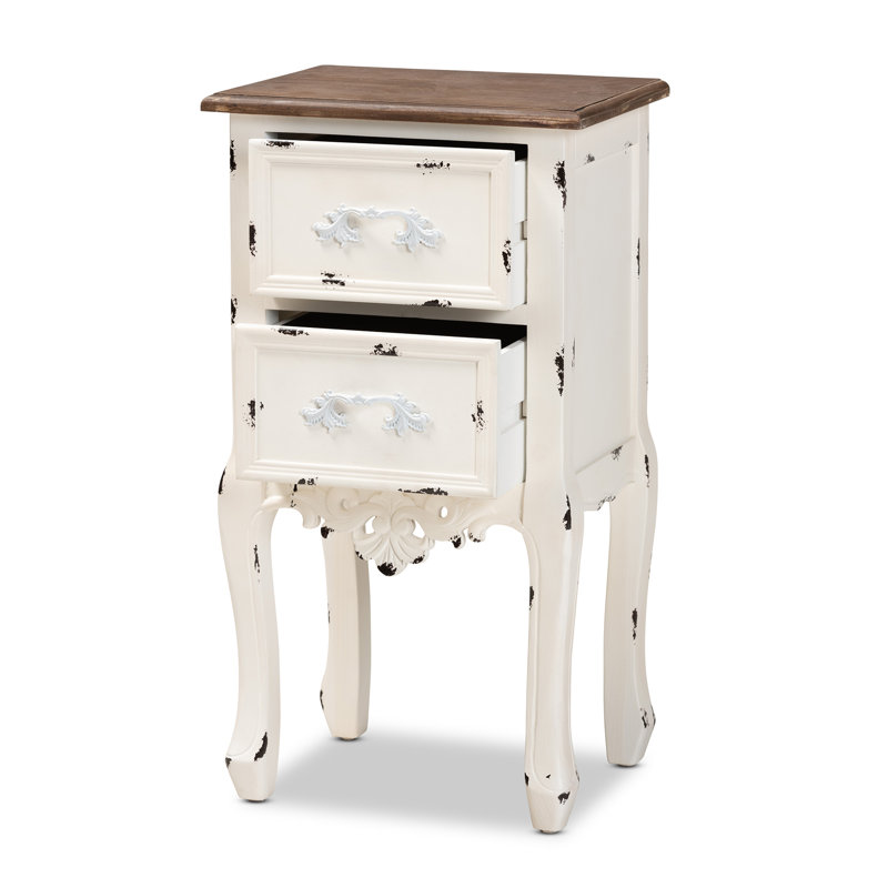Table de chevet 2 tiroirs Audet