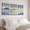 Ensemble de 3 tableaux sur toile représentant un paysage de lac de montagne, pour la décoration du salon et de la chambre à coucher.