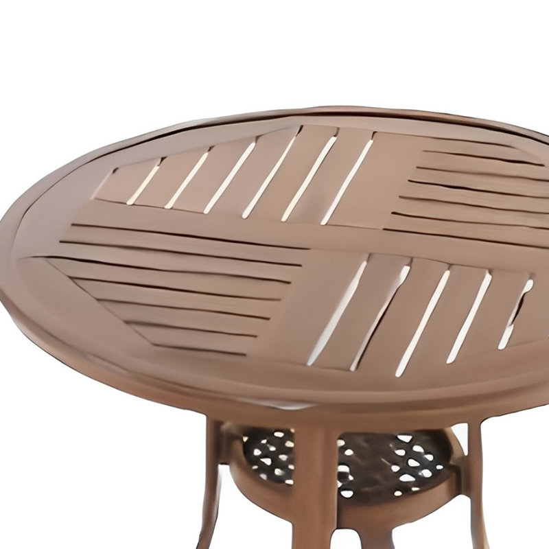 Anyshia 4 - Person Metal Patio Dining Set with Round Table