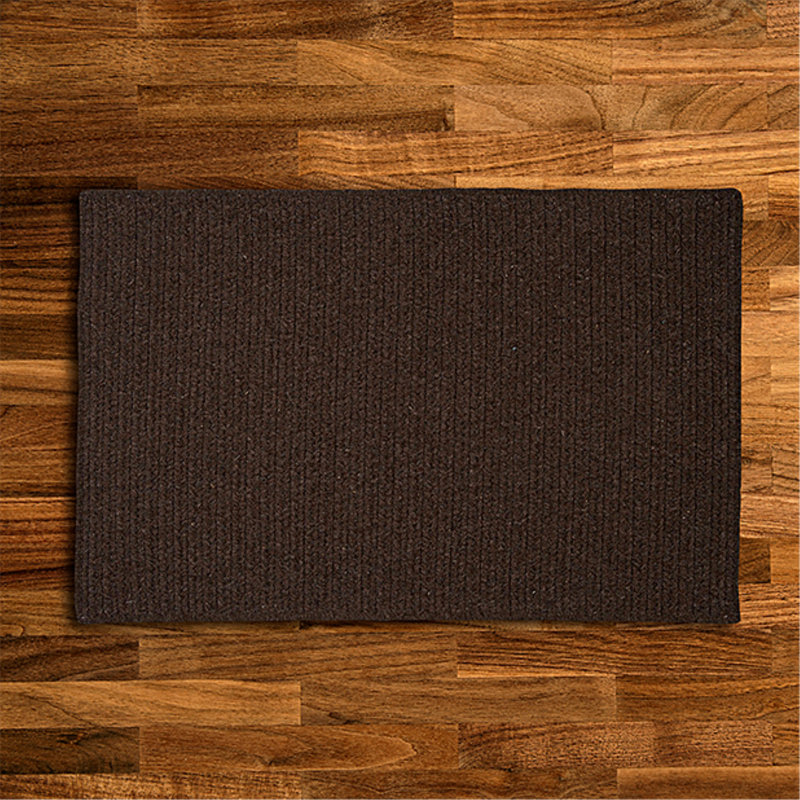 Tapis réversible en mélange de laine Tanguay - Cacao, Rectangle 7 pi x 9 pi