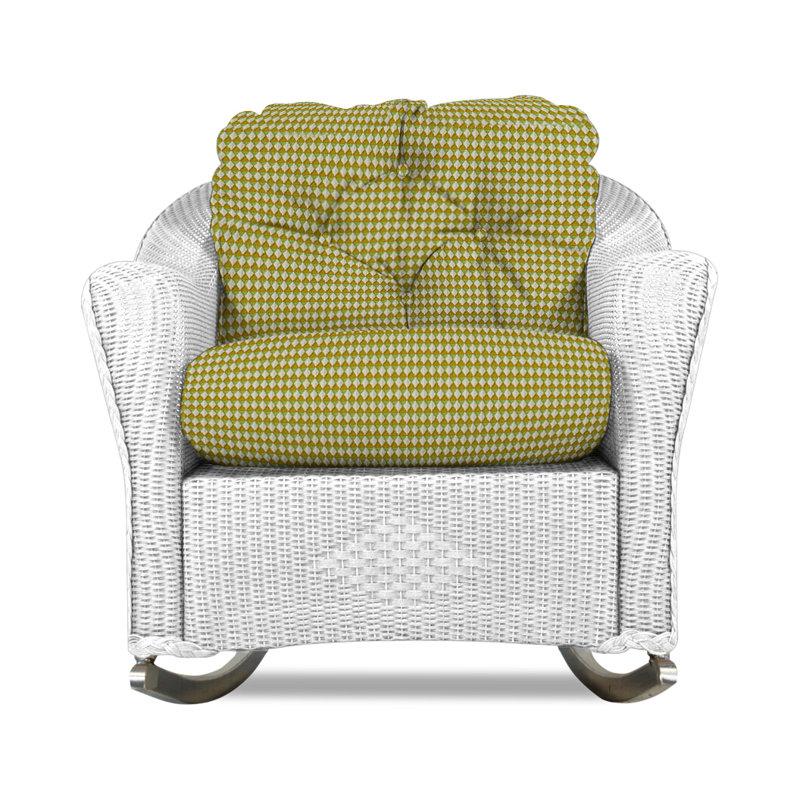 Reflections Outdoor Rocker Chair, Demo Stone, White