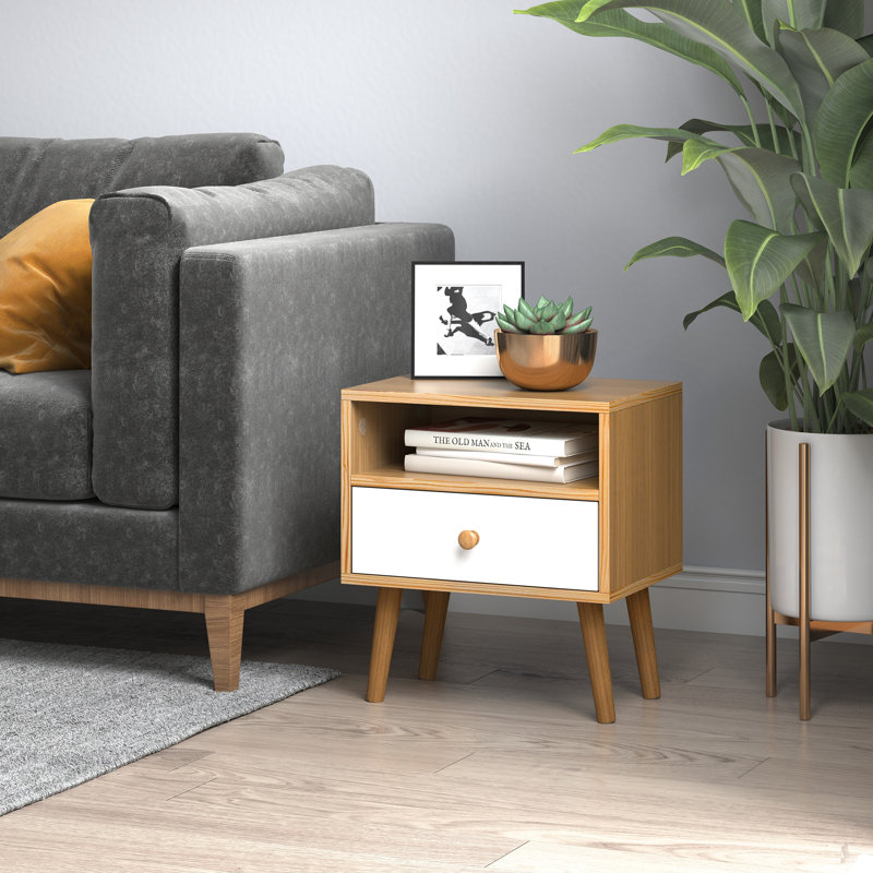 Montevia 40cm W Manufactured Wood Bedside Table
