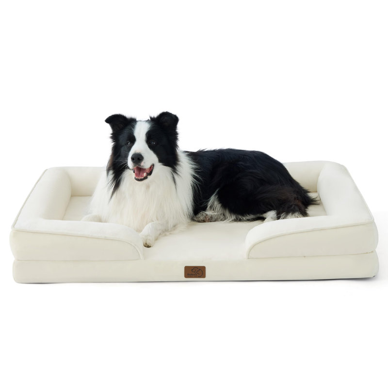 Lit orthopédique pour chien, canapé-lit lavable imperméable avec housse amovible, base antidérapante pour chiens de grande et moyenne taille