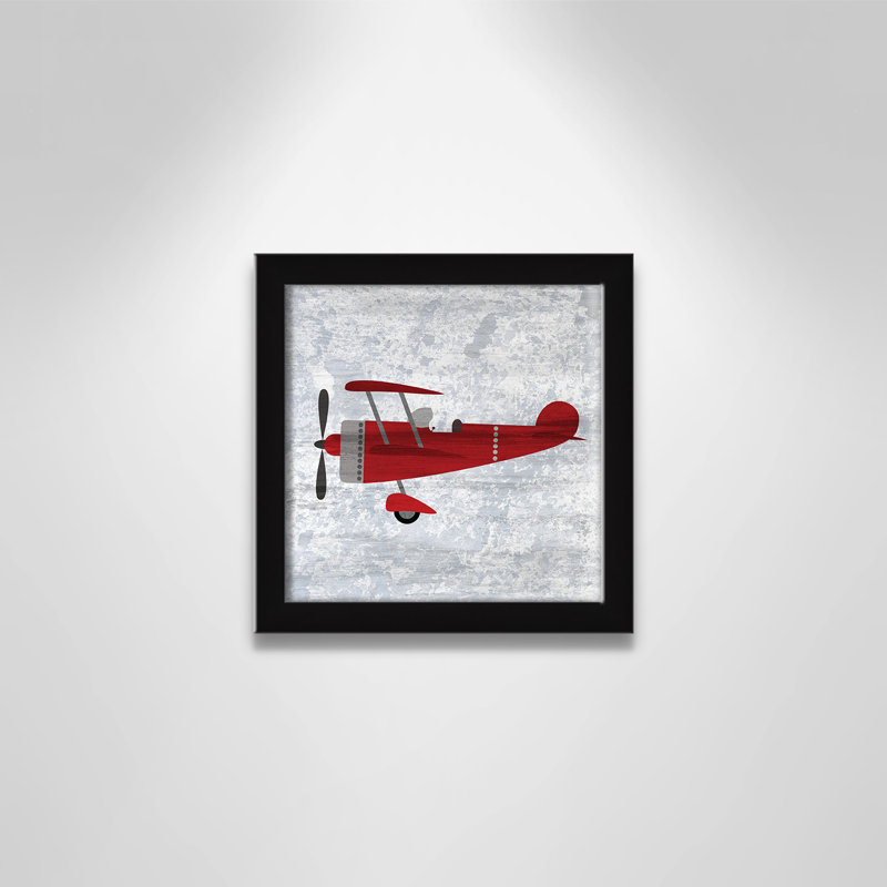 Impression sur papier rouge 2, Encadré de boîte noir, H 8 po x l 8 po x P 1,18 po