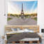 Tapisserie tour à soleil cityscape wide view of eiffel-28501723