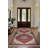 Marisol Burgundy Beige Oriental Machine Printed Cotton Polyester Area Rug-1587473676