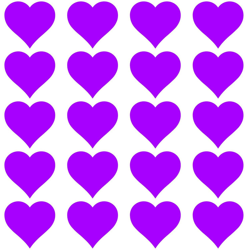 Décalcomanie murale dame, H 1,9 po x l 2 po, Mauve