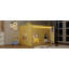 Lit mezzanine double pour enfant avec guirlande lumineuse à DEL, jaune primevère