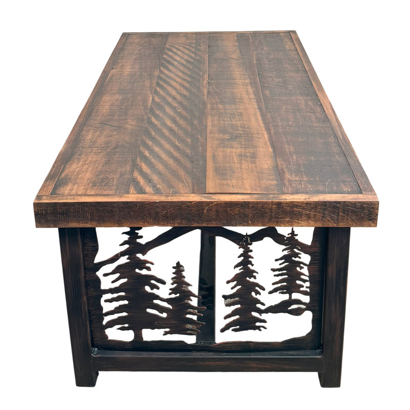 ENSEMBLE DE TABLE ARBRE 1-CAFÉ BRUN SIENNE / ARGENT BRUT, Brun / Noir
