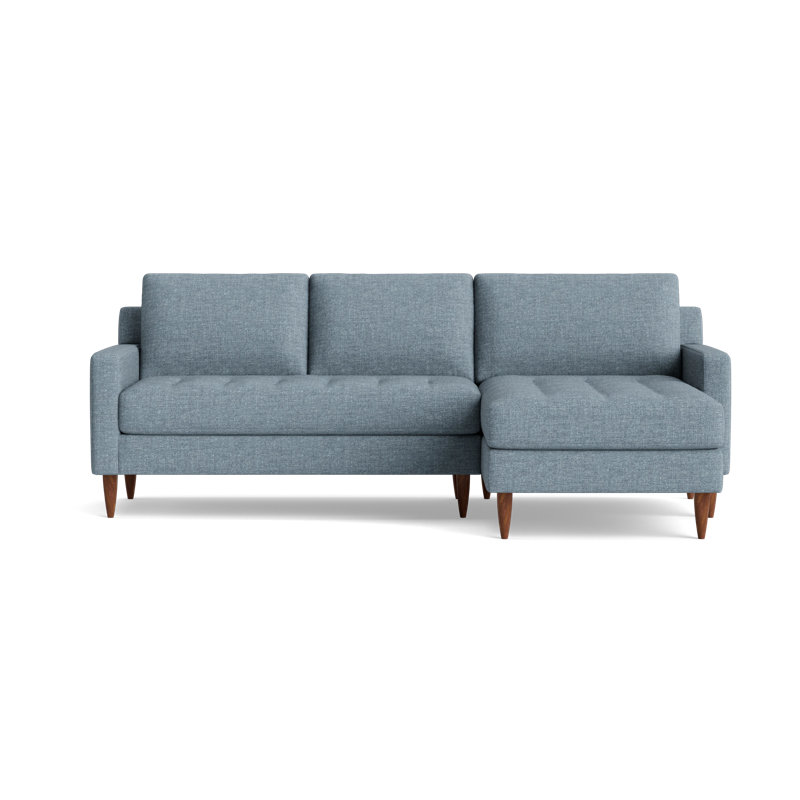 MCM Chaise Sectional, Plush Woven - Tan, Right Hand Facing
