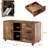 Rustic Brown Mobile Office Cabinet w/ 3 Drawers(1 Lockable),Under Desk Rolling Lateral File Cabinet