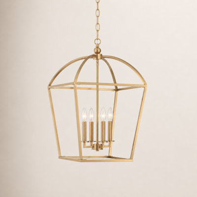 4 - Light Dimmable Lantern Chandelier