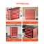 Boîte à outils portative rouge de 8,6 pouces avec 5 tiroirs, matériaux et produits de bricolage, conception multicouche pour espace vertical, organisateur de métal à éviter bruit, tiroirs, fournitures de papeterie, tiroir lisse