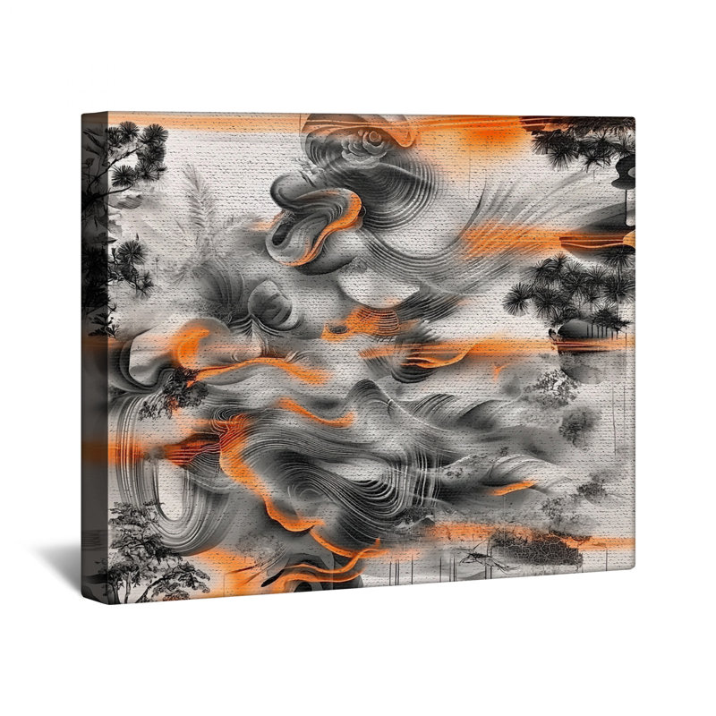 Toile abstraite abstraite sur toile tendue - art mural en plusieurs tailles, 16 po x 20 po