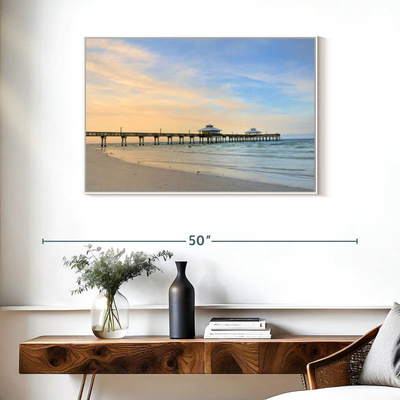 Fort Myers, Floride, Cadre flottant blanc, 37 po x 25 po