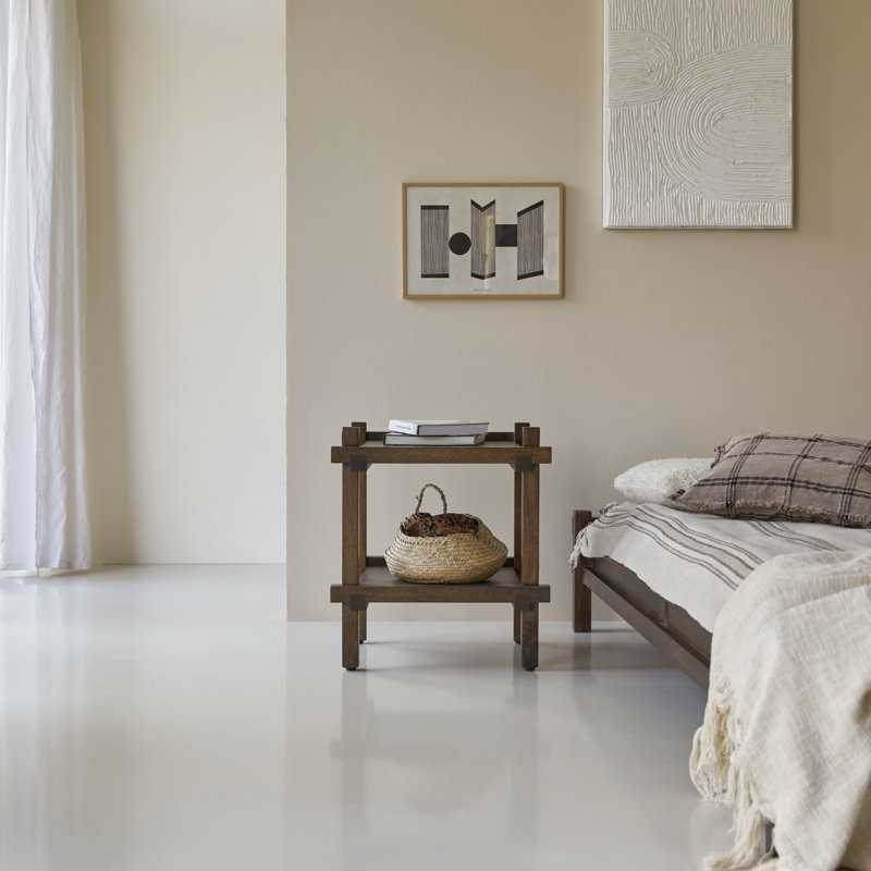 Arko 50cm W Solid Wood Bedside Table
