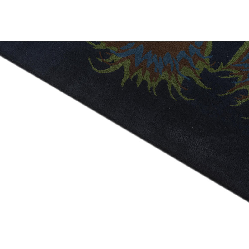 Tapis carré bleu marine Johansson